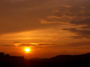 屋上からの夕景