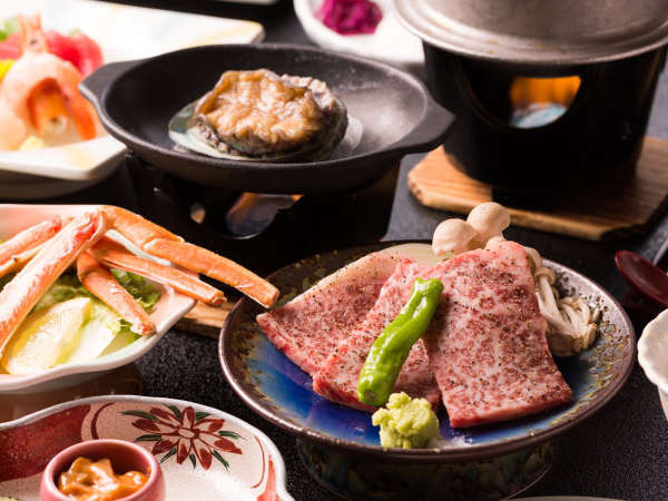 食材王国みやぎ】最高級A5ランク！☆極上☆【仙台牛と鮑（あわび）の