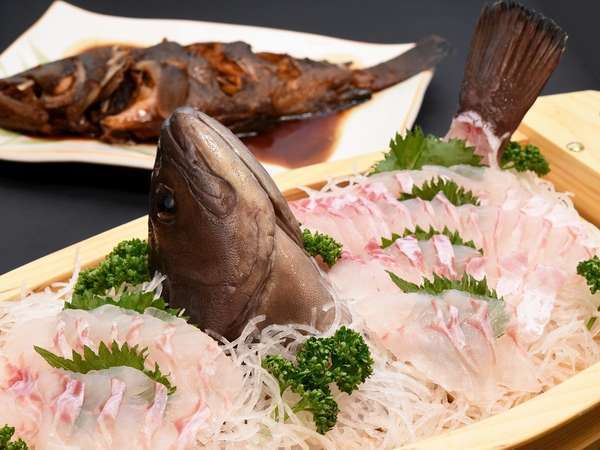 若狭ふぐとマハタ料理 高級魚マハタと若狭ふぐのコラボ 厳選若狭ふぐ料理６品 マハタ舟盛 姿煮 若狭ふぐの宿 下亟 宿泊予約は じゃらん