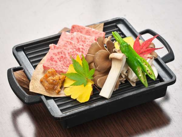 露天風呂付客室限定 飛騨牛 たっぷり地野菜源泉しゃぶしゃぶ 飛騨牛ステーキお二人で１つご用意 湯屋温泉 炭酸泉の宿 泉岳舘 宿泊予約は じゃらん