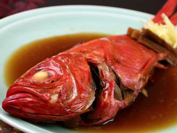 金目鯛姿煮まるごと１人1尾付き・地魚刺身盛りプラン】ご飯がススム地