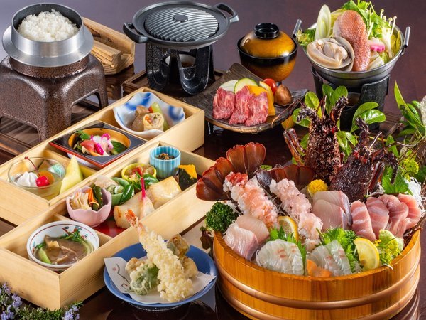 早割30】一番人気の伊勢海老＆はまぐりがメインの海鮮贅沢プランが早期