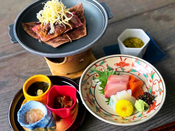 スタンダード】ハーフ会席・にいがた和牛味噌焼きと旬の三種盛り＋