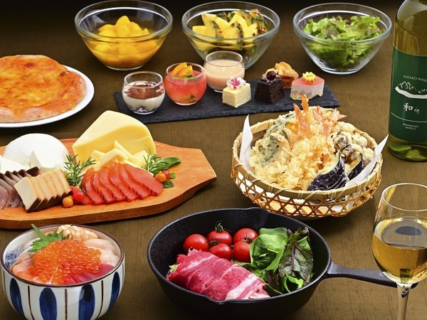 ☆60分飲み放題付き☆まずは生ビールで乾杯！／ビュッフェ 洞爺湖万世