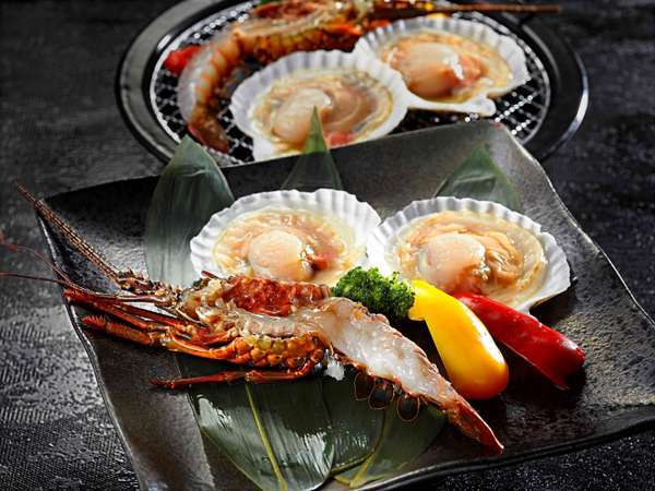 別注グルメプラン 伊勢海老とホタテの豪華海鮮焼き付プラン 湯快リゾート 山中温泉 花 彩朝楽 女性専用の旅館 宿泊予約は じゃらん