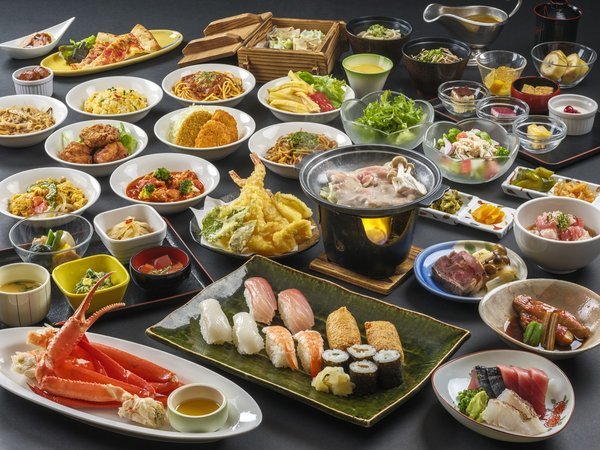 1泊2食☆四季彩バイキング】旬の味覚や海鮮料理、夜鳴きラーメンや