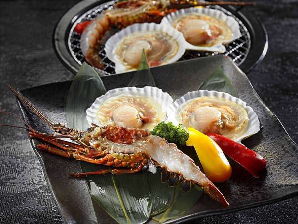 別注グルメプラン 伊勢海老とホタテの豪華海鮮焼き付プラン 湯快リゾート 片山津温泉 ｎｅｗ ｍａｒｕｙａホテル 宿泊予約は じゃらん