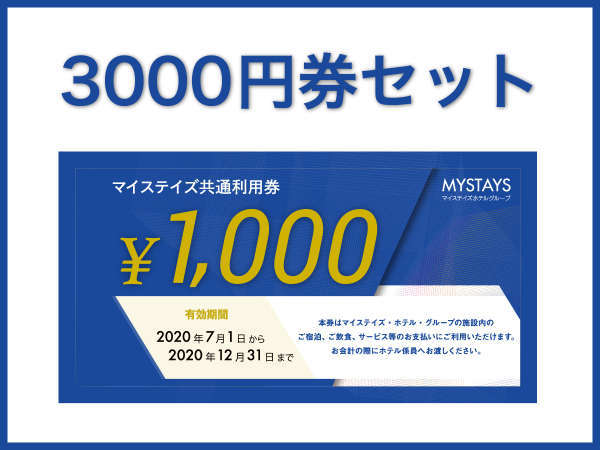 3000円分のマイステイズ共通利用券セット 全国のグループホテルで利用ok 2名利用 朝食付 函館国際ホテル 宿泊予約は じゃらん