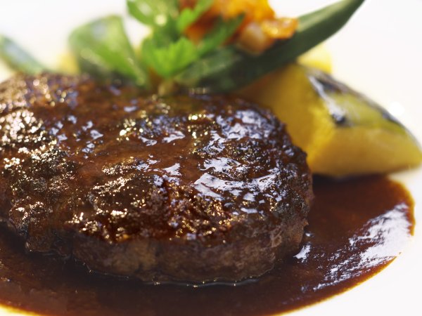 定番人気メニュー】ご当地ハンバーグプラン＆5つの貸切風呂を24H何度 