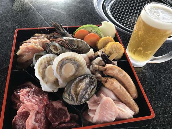 早割30 早めの予約で あわび付特選bbq にアップグレード 海鮮も お肉も あわび付bbq朝夕付プラン グランパス Inn 白浜 宿泊予約は じゃらん