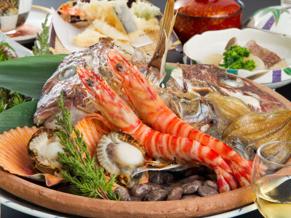 お手頃会席！磯花の膳】今治名物「宝楽焼き」を味わえる