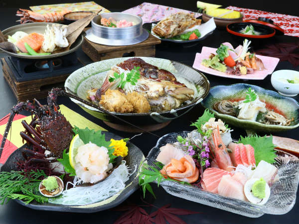 チョイスコース どちらを選ぶ あわび踊り焼き Or 伊勢えびお造り をチョイス 地魚料理の温泉宿 やどかり 宿泊予約は じゃらん