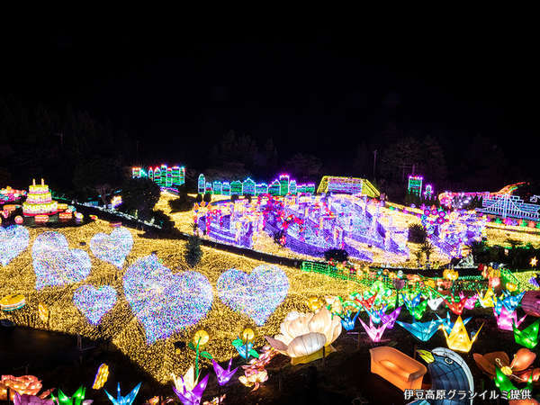 伊豆シャボテン公園、ぐらんぱる公園、グランイルミ他 全日2名分施設