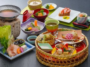 贅沢なゆったり時間 お昼の会席「花かご膳」プラン 玉造温泉 松乃湯の